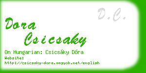 dora csicsaky business card